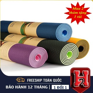 [Xả Kho] THẢM TẬP YOGA  TPE CAO CẤP 2 LỚP 6MM- XỊN SÒ Khách Được Chọn Mẫu