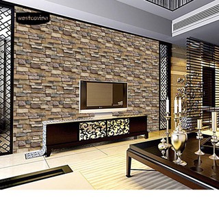 Giấy dán tường 3D hình gạch 10M