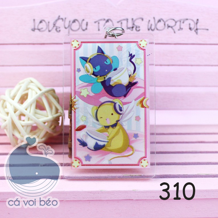 [SALE GIÁ XƯỞNG] Móc khóa Card Captor Sakura Thẻ bài pha lê Syaoran Tomoyo Yue hàng loại 1 móc khóa manga anime