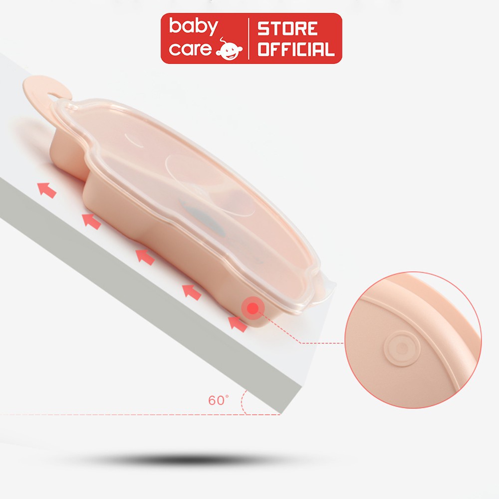 Bát ăn dặm BABYCARE đế silicon giữ nhiệt đồ ăn cho bé