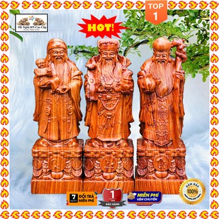 🔥HÀNG HOT🔥 Tam Đa Phúc Lộc Thọ Gỗ Hương Đá Trang Trí Nhà Cửa Cao 20/30/40/50