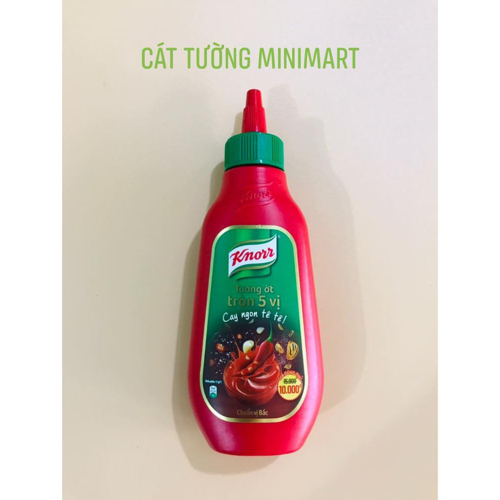 Tương ớt Knorr tròn 5 vị Miền Nam cay ngon tê tê chai 220gr