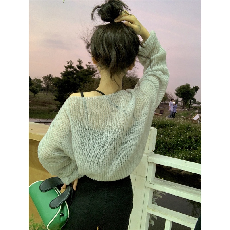 Áo sweater NZN dệt kim tay dài cổ tròn dáng rộng thời trang dành cho nữ có 5 màu tùy chọn