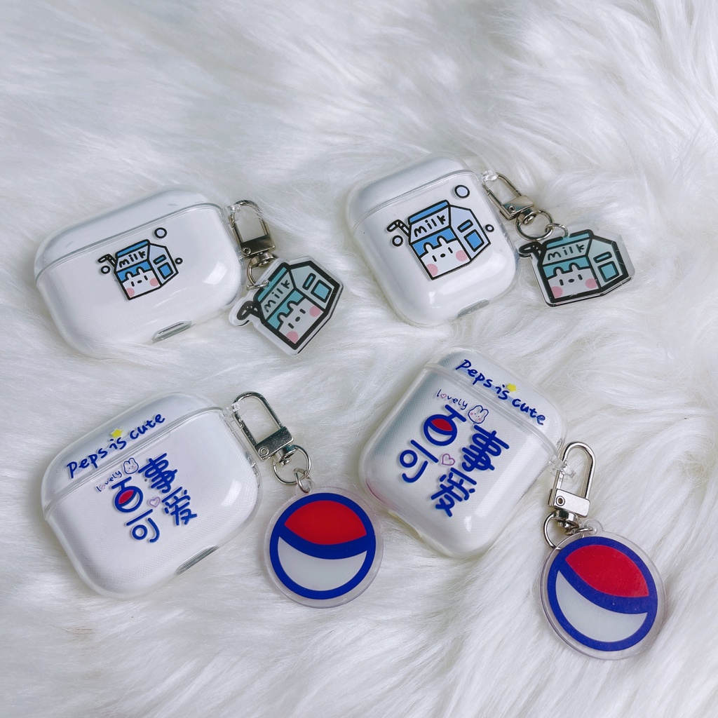 Vỏ Bảo Vệ Hộp Sạc Tai Nghe AirPods3 AirPods3 Màu Trong Suốt Hình Hộp Sữa Dễ Thương 2021 Ốp