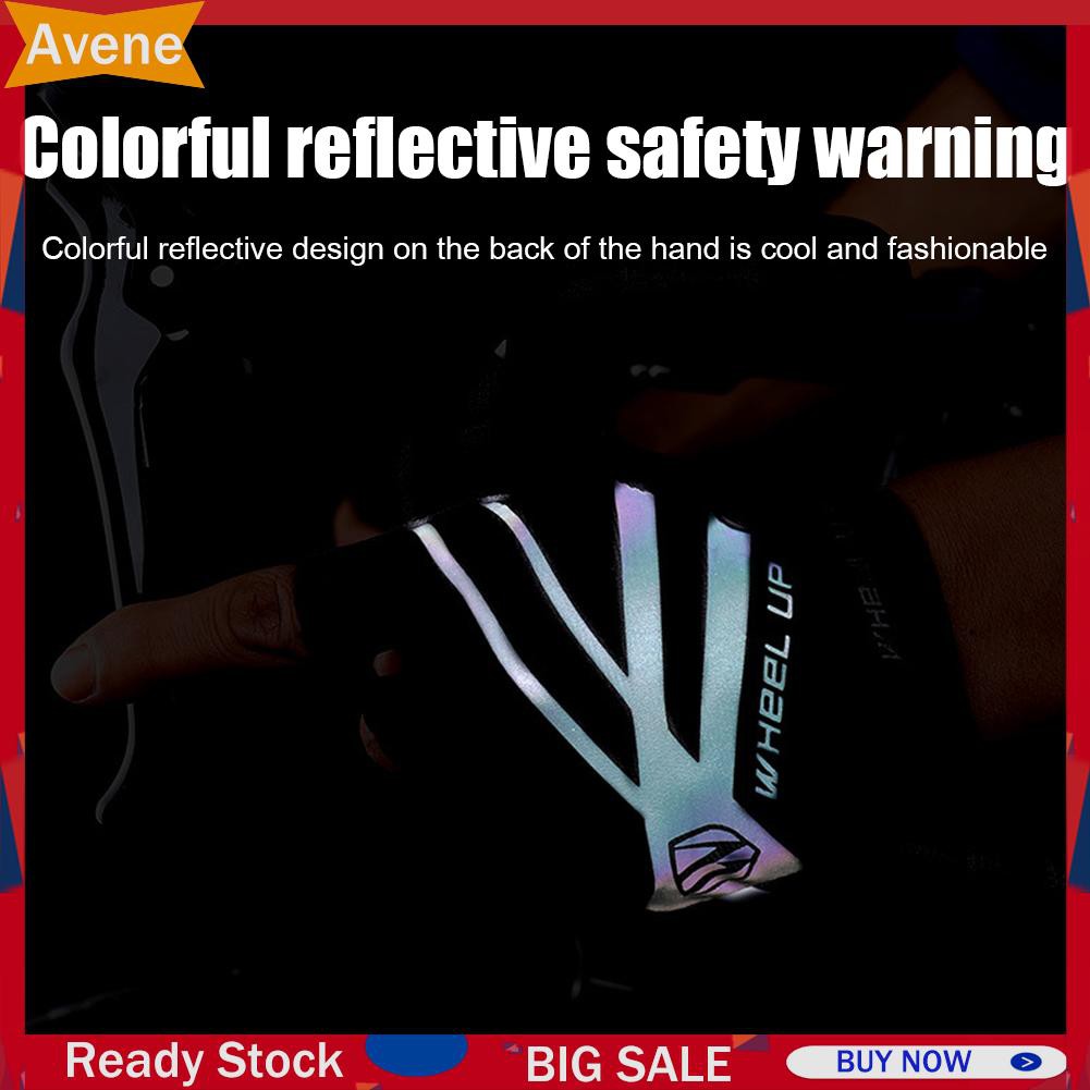 Set 2 Găng Tay Nửa Ngón Phản Quang Thoáng Khí Chống Mồ Hôi Cho Người Đi Xe Đạp