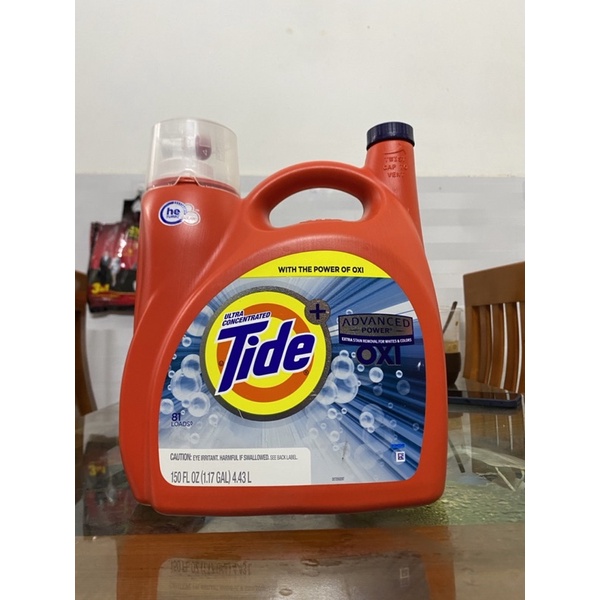 NƯỚC GIẶT TIDE ULTRA OXI ADVANVED POWER 4.43L MỸ