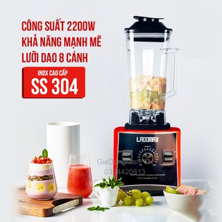 [Có Sẵn] Máy Xay Sinh Tố, Xay Thịt Đa Năng LaDoMax, Lưỡi dao đa chiều, Công suất 2200W, Dung tích 2L, Bảo hành 1 năm