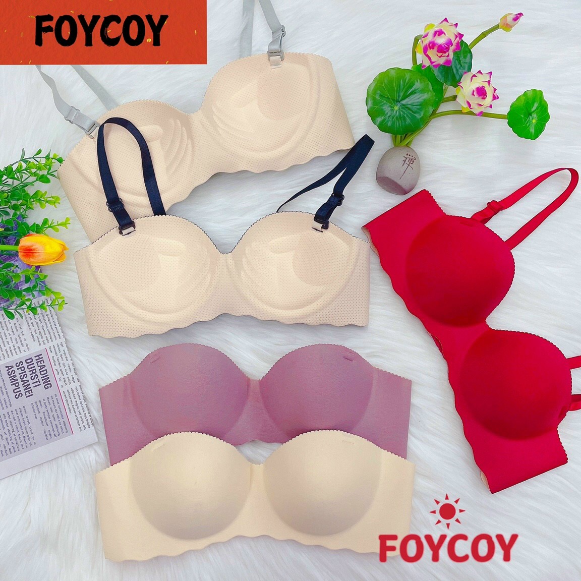 [Mã SRJULY1619 giảm 15K đơn 50K] Sale OFF 60% : Áo ngực su non khÔNG GỌNG Quả Ngang Cao cấp đệm nâng 2, cm( MẪU QN06) | BigBuy360 - bigbuy360.vn