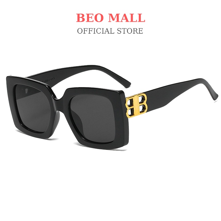 Kính râm nữ vuông to BEOMALL thiết kế cá tính và mạnh mẽ KT050