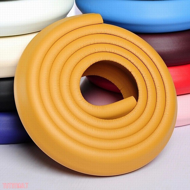 Cuộn dây xốp bọc mép bàn, bọc mép thành giường, mép tủ dài 2m an toàn cho bé