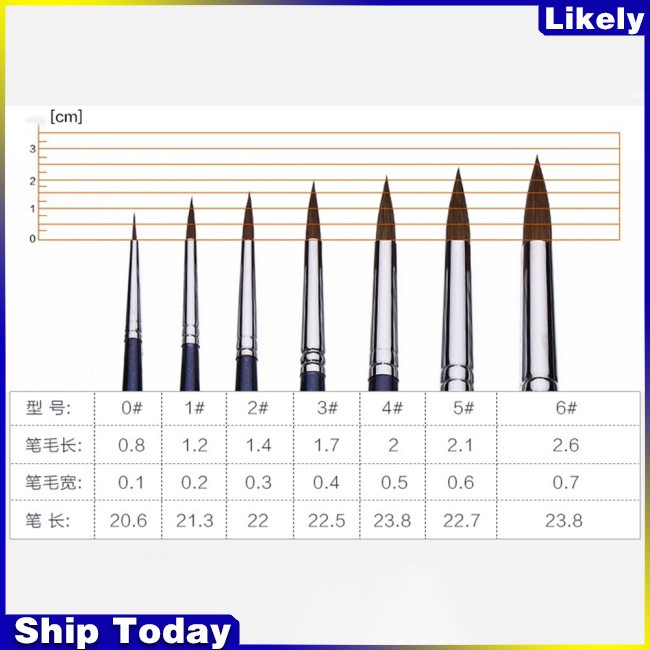 ly 7PCS Professional Ink Brush with Frosted Pole Paint Art Brushes for Drawing Calligraphy Exercise Oil Painting Brush