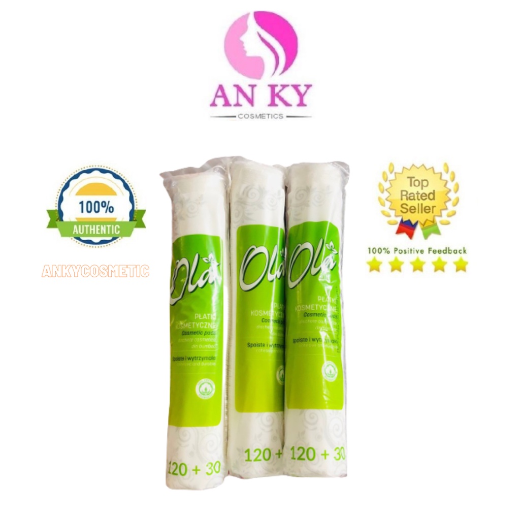 Bông tẩy trang OLA Cotton Pads 120+30 miếng (150 miếng) - Ba Lan