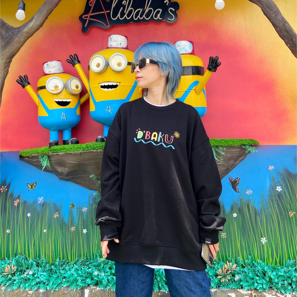 Áo Sweatshirt nỉ tay dài What A Good Day (Tặng kèm túi Tote)