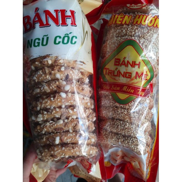 bánh ngũ cốc . bánh mè vừng vòng lớn( 1 gói có 10 cái nhỏ)