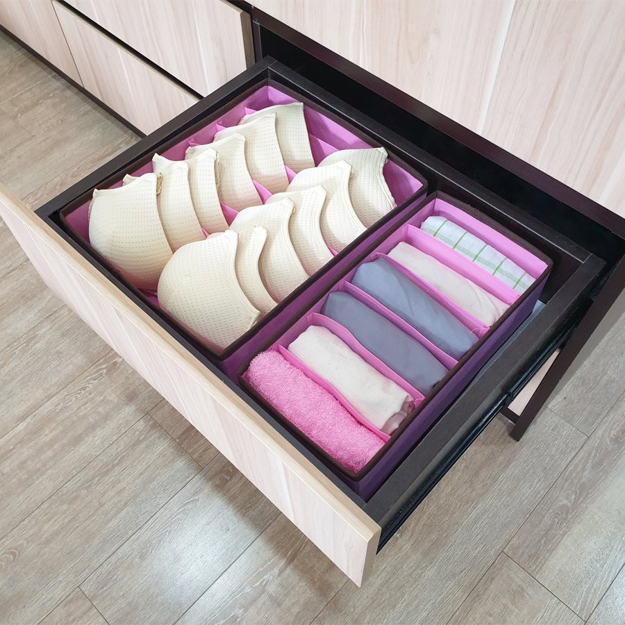 hộp vải đựng quần áo lót tất vớ nam nữ đồ sơ sinh combo 3 khay chia 6 7 20 ngăn hàng cao cấp xuất nhật [ BẢO HÀNH 100% ]