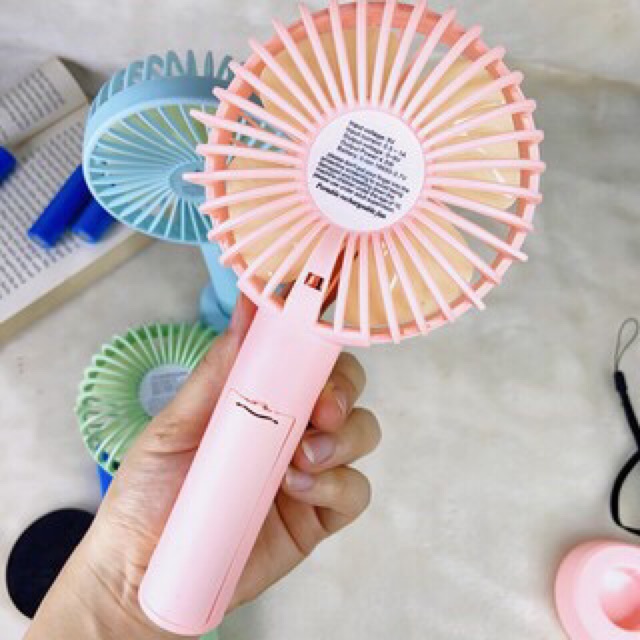 Quạt mini cầm tay đầy đủ phụ kiện pin , đế, dây sạc | BigBuy360 - bigbuy360.vn