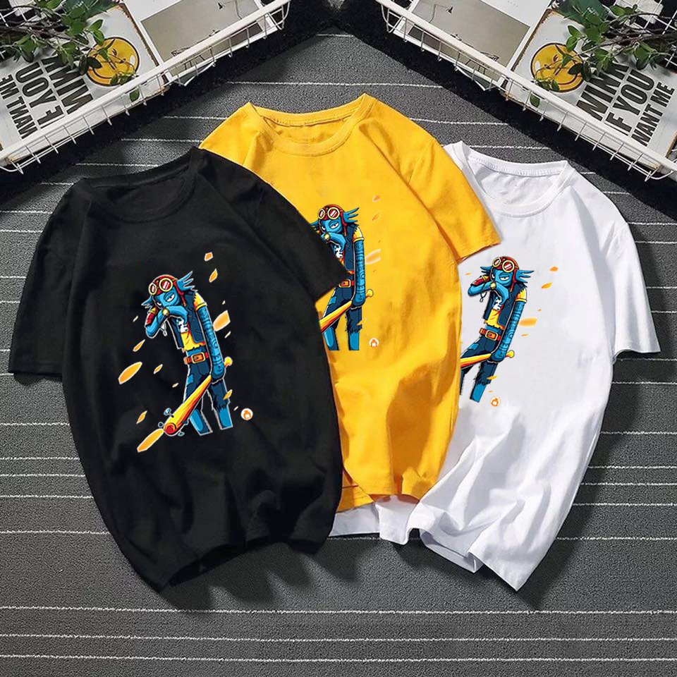 Áo thun nữ form rộng họa tiết hoạt hình vải dày mịn TEEW463