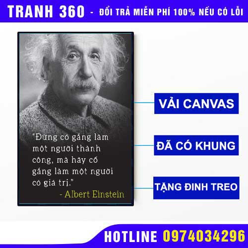 Tranh triết lý những câu nói bất hủ của người nổi tiếng cổ vũ tinh thần tạo động lực làm việc cực mạnh giá tại xưởng