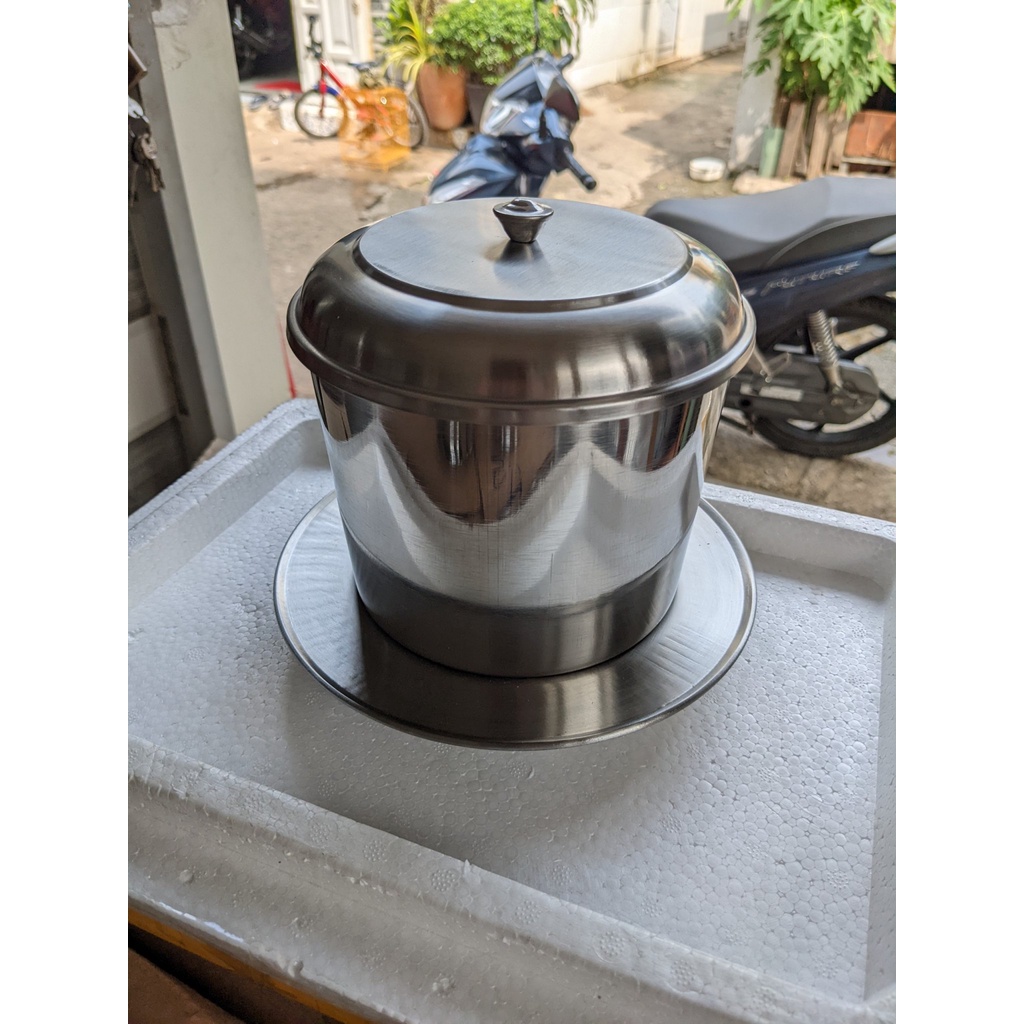 Phin inox đại loại 500g cà phê không logo, phin inox an toàn cho sức khoẻ, phin lớn pha được 15 đến 20 ly cà phê