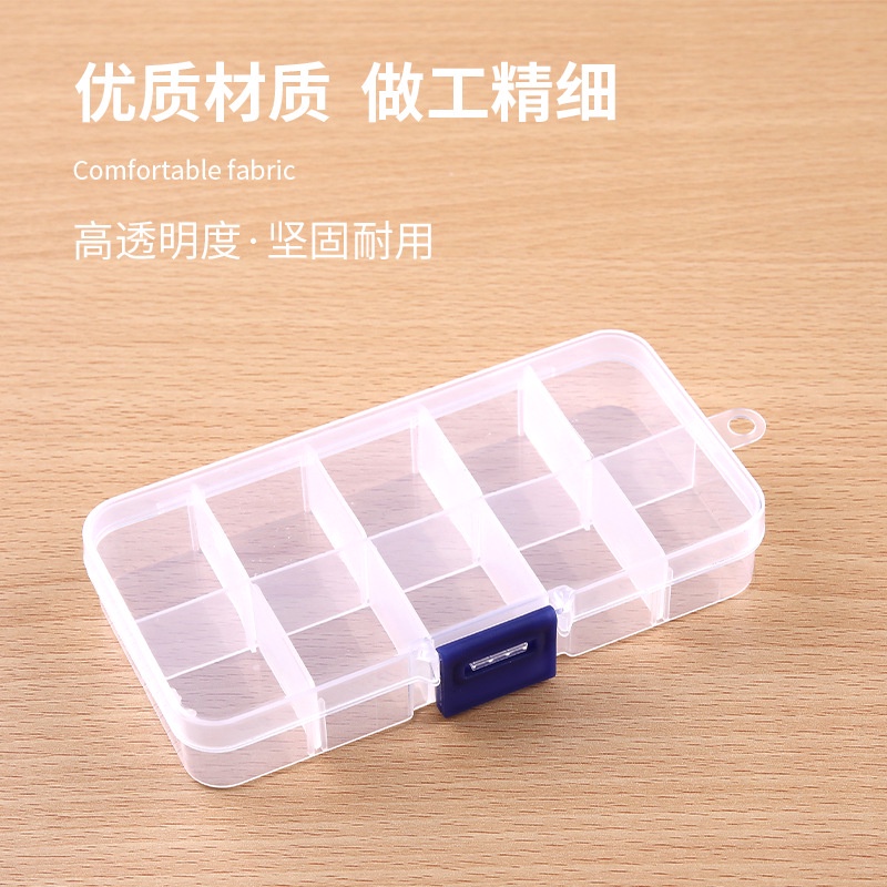 Hộp Nhựa PP 10 Ngăn Trong Suốt Đựng Trang Sức Tiện Lợi