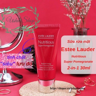 Sữa rửa mặt dưỡng da Estee Lauder Nutritious Super Pomegranate- Radiant Energy 2-in-1 Cleansing Foam 30ml