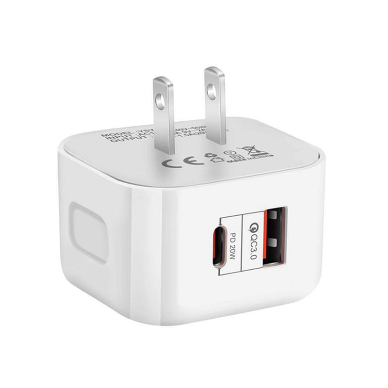 Củ Sạc Nhanh 2 Cổng QC3.0 Type C PD 20W PD Cổng USB-C Tiện Dụng Khi Đi Du Lịch