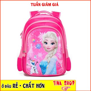 [ SIÊU KHUYẾN MÃI ] Balo đi học bé gái hình 3D công chúa Elsa foren cho bé lớp 1 cấp 1 tiểu học TE12