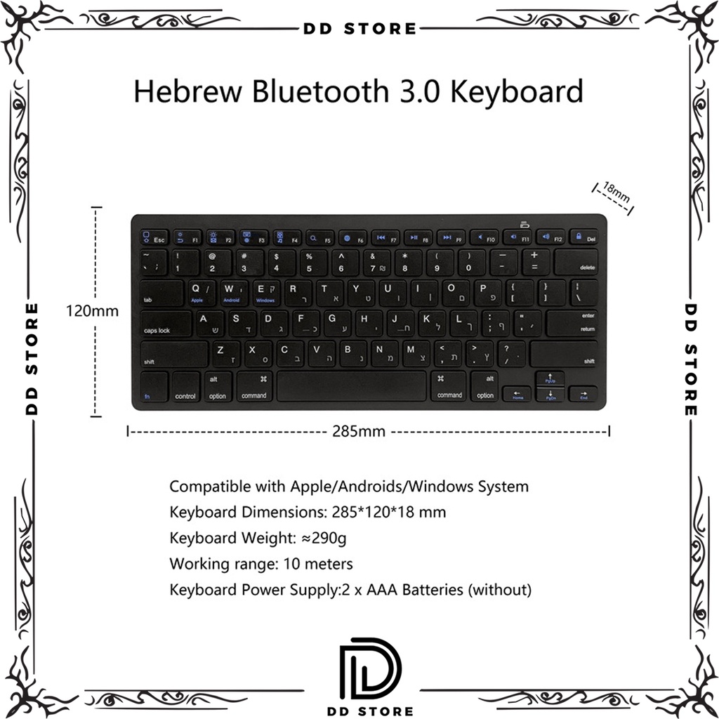 Bàn Phím Mini Bluetooth Không Dây KBM 102 Dùng Cho PC Laptop Macbook Ipad Tivi - Hàng chính hãng