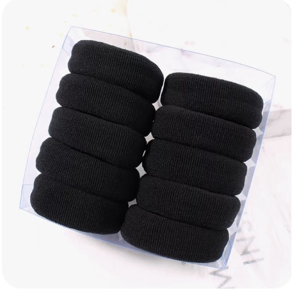Hộp 10 Dây Cột Tóc Bản To Phong Cách Hàn, Hàng Đẹp