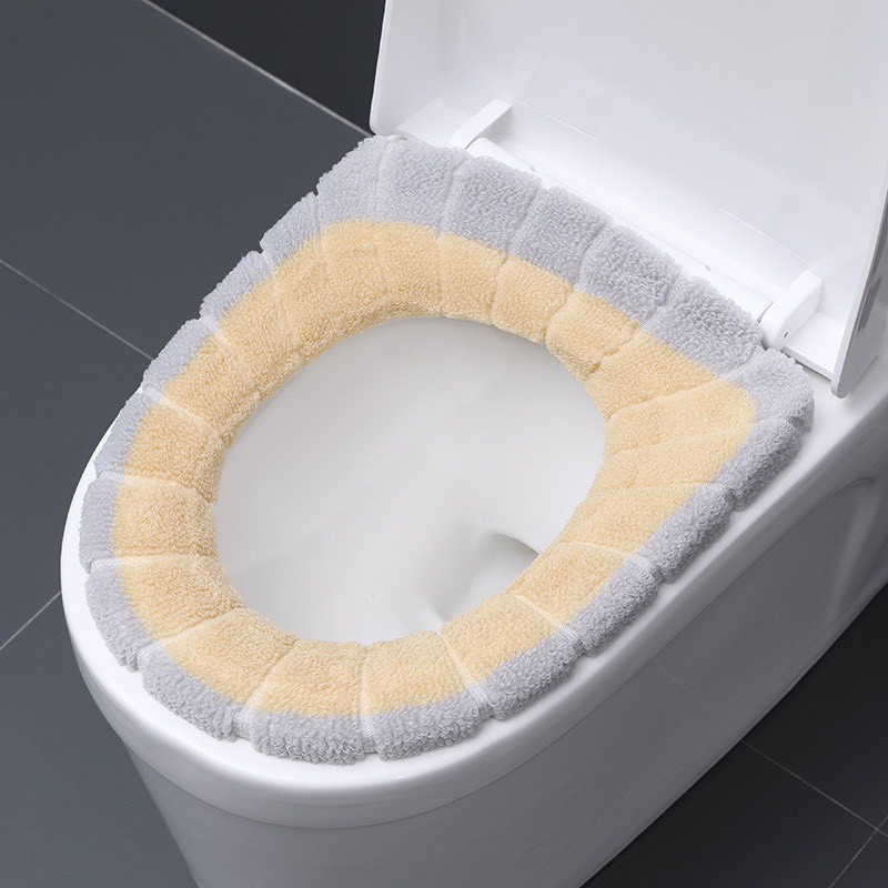 Miếng Lót Bồn Cầu Nỉ Lông Chống Lạnh Pha Màu 88206