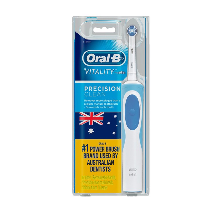 Bàn chải điện Trẻ em Oral B Braun tặng kèm 1 bộ 4 đầu bàn chải xách tay Đức DAN HOUSE