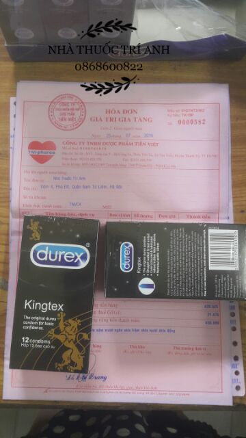 CHÍNH HÃNG , BAO CAO SU DUREX , HỘP TO LOẠI 12 CÁI
