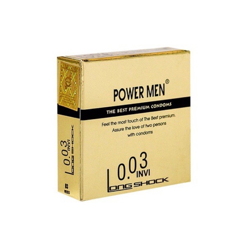 Bao cao su Power Men 0.03 hộp 3 cái