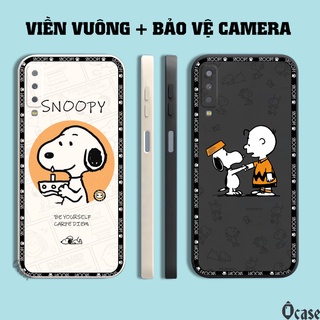 Ốp lưng Samsung A7 2018 / A750 / A750F / A70 in hình chú chó dễ thương cạnh viền vuông có bảo vệ camera