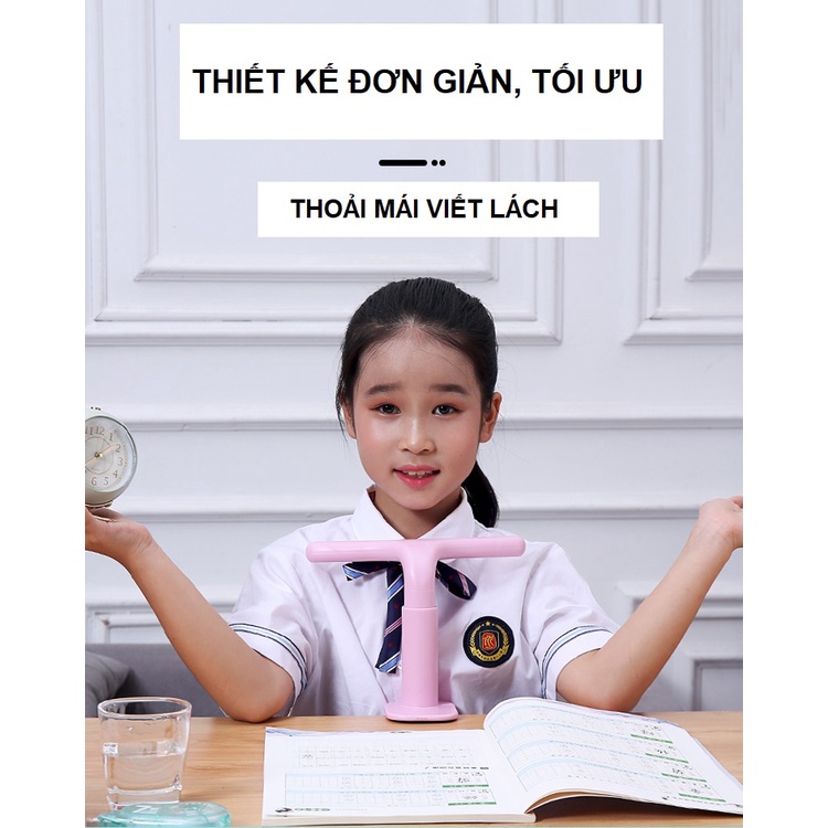 Giá kẹp bàn học điều chỉnh tư thế ngồi, chống gù lưng, chống cận thị tiện lợi hình máy hút bụi - Tặng giá cầm bút