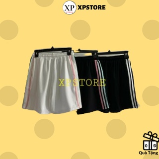 Quần short nỉ 3 sọc phối màu form rộng unisex