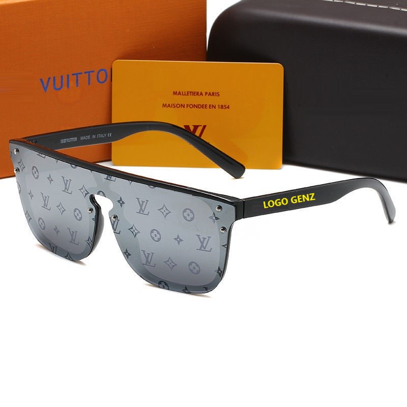 Kính mát nam nữ Hàng Hiệu LV GENZ chống UV400, thiết kế mắt vuông dễ đeo màu sắc thời trang 1082