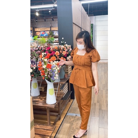 Sét Peplum Nút Bọc Bigsize 55kg Đến 100kg