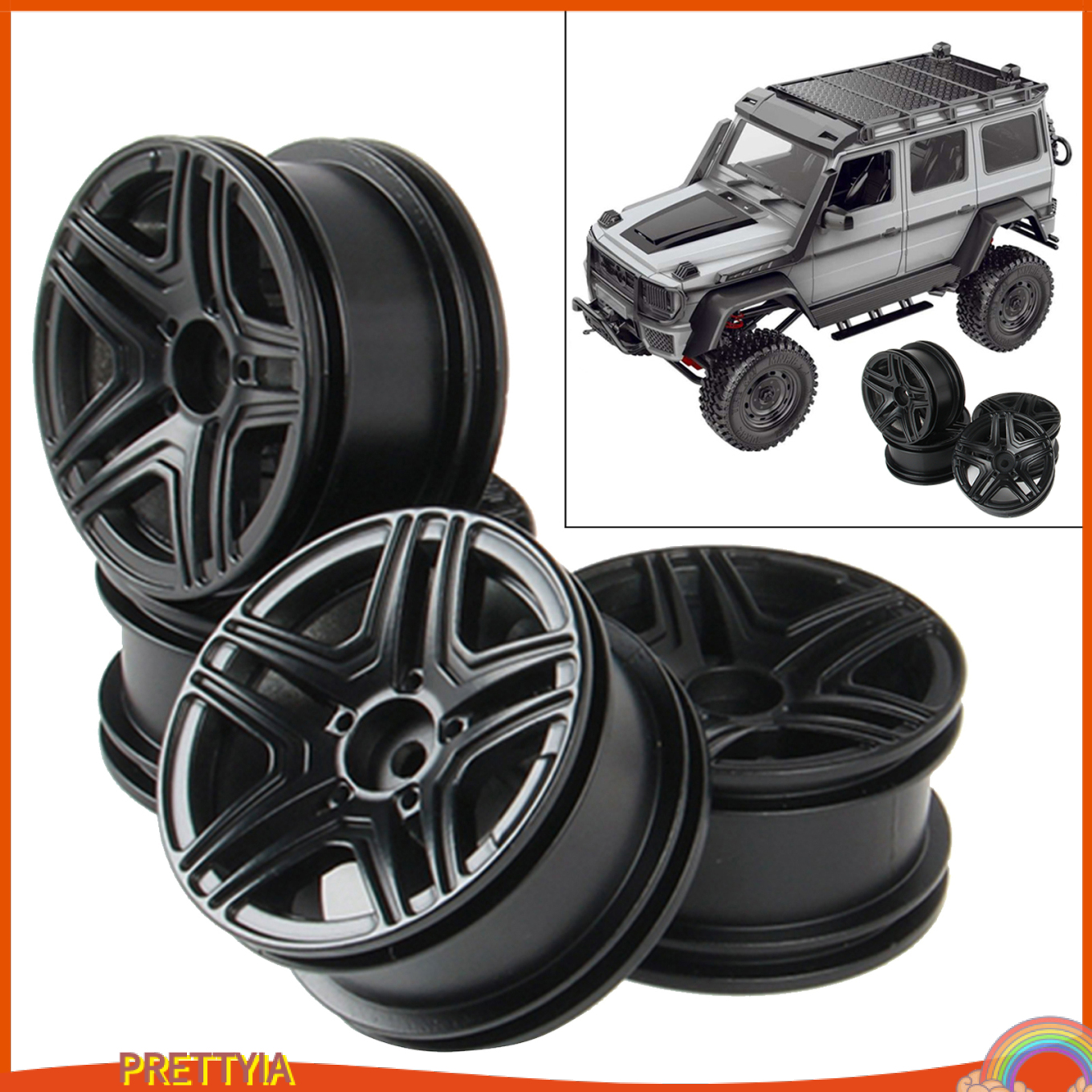 Set 4 Bánh Xe Cho Mô Hình Mn86 1: 10 1: 12 4wd Rc Buggy