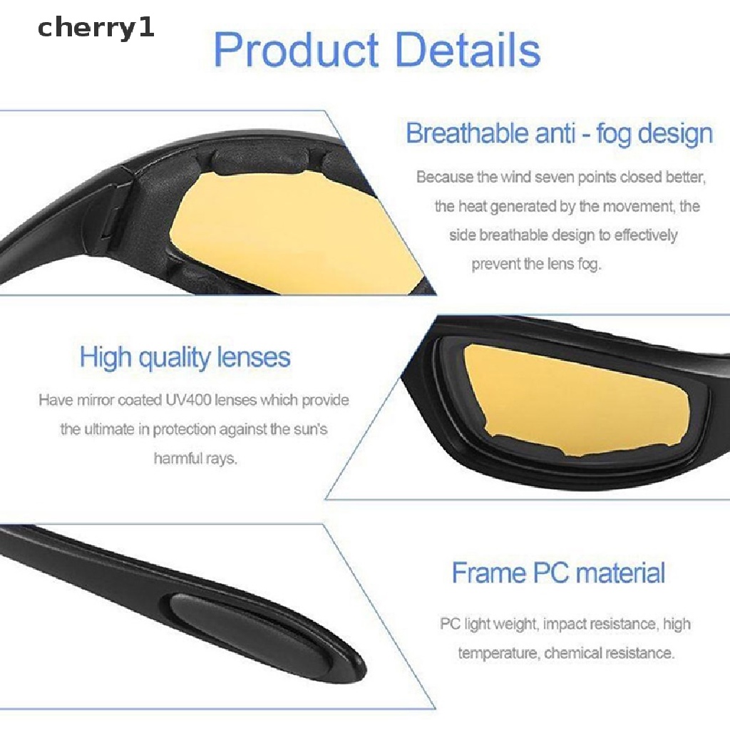 (cherry1) Kính Mát Phân Cực Chống Chói Khi Lái Xe Vào Ban Đêm