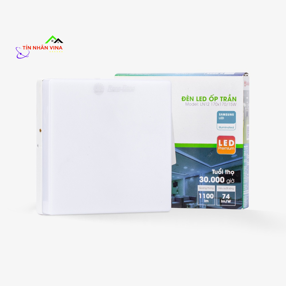 Đèn ốp trần Rạng Đông kiểu vuông LN12 và LN12N