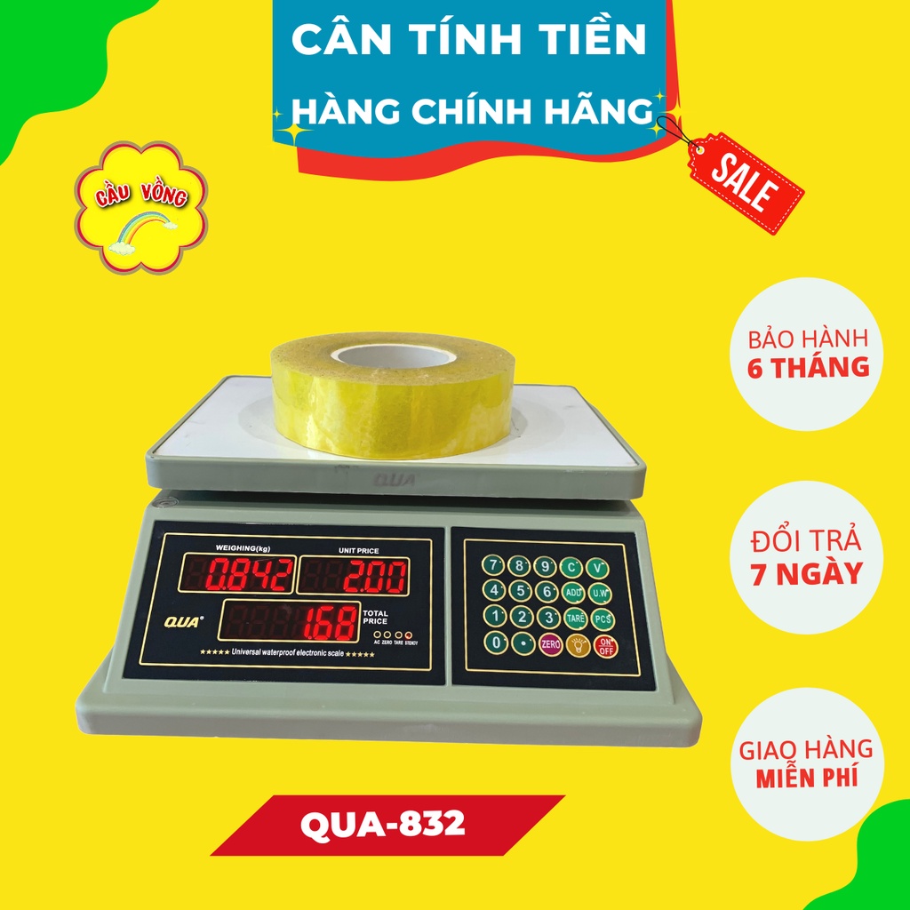 Cân tính tiền chống nước QUA-832, Cân điện tử cao cấp, chính hãng, Bảo hành 12 tháng