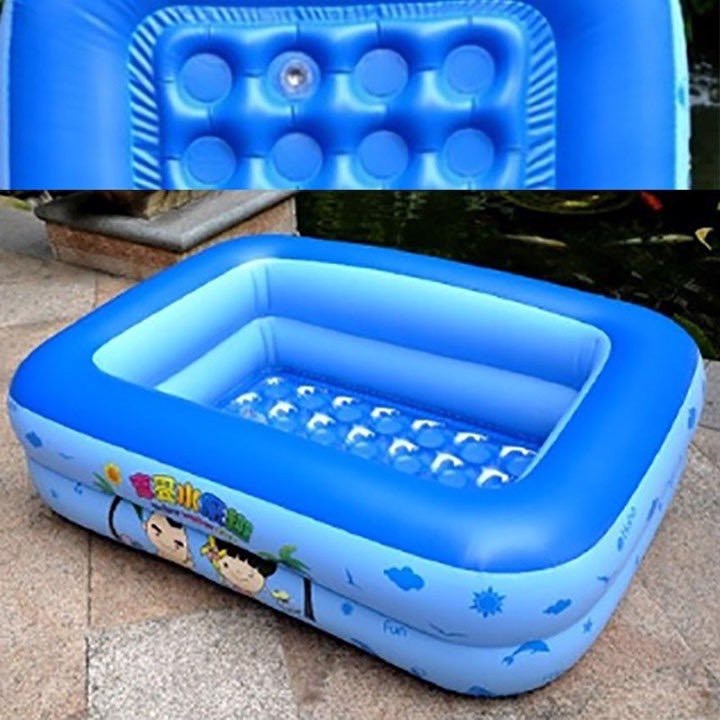 Bể bơi 120cm cho bé [tặng bộ vá dự phòng-đáy bể có chống trơn]