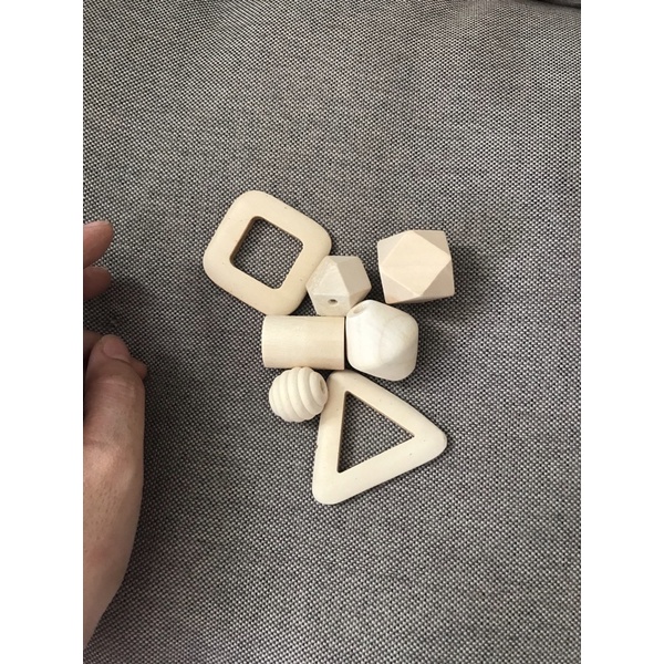 Hạt gỗ tròn DIY 40mm