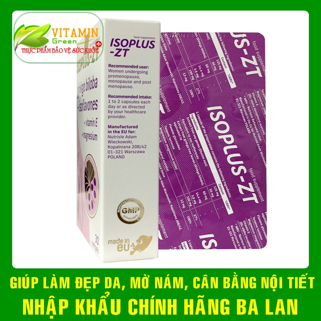  ISOPLUS-ZT BỔ SUNG NỘI TIẾT TỐ, TĂNG CƯỜNG SINH LÝ NỮ | NHẬP KHẨU CHÍNH HÃNG BALAN