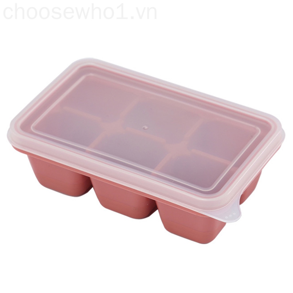 Khuôn làm nước đá/ socola Mini 6 ngăn kèm nắp DIY