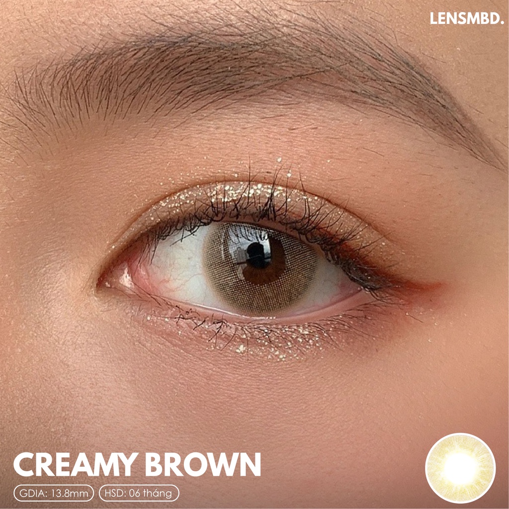 LENS KÍNH ÁP TRÒNG CẬN MÀU TỰ NHIÊN LENSMBD CREAMY BROWN