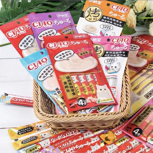 Súp thưởng cho mèo Ciao Churu gói 4 thanh đủ vị thơm ngon, hấp dẫn