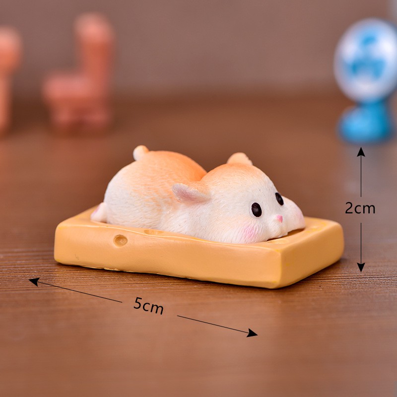 Mô hình trang trí tiểu cảnh❤️Terrarium❤️Gia đình chuột hamster dễ thương