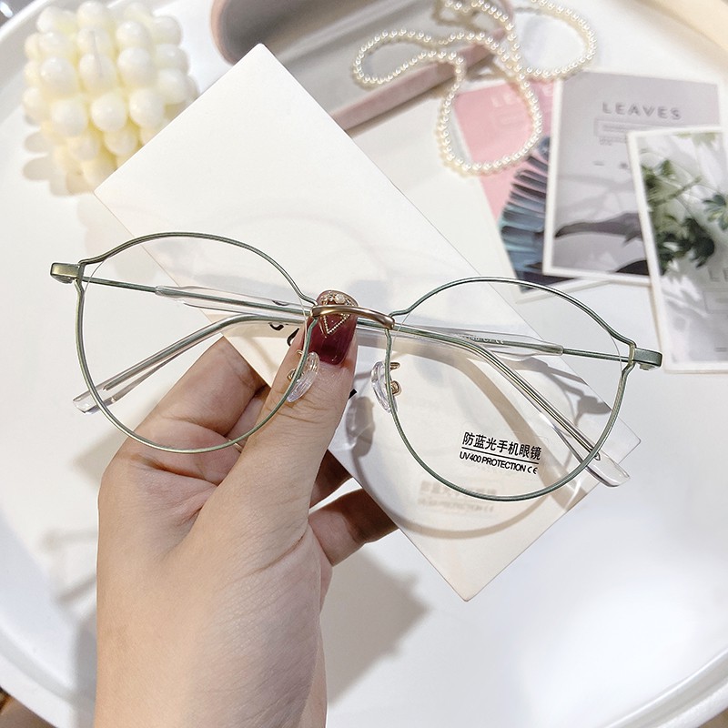 Mắt Kính Gọng Tròn Chống Ánh Sáng Xanh Thời Trang Hàn Quốc Jz5050 | BigBuy360 - bigbuy360.vn